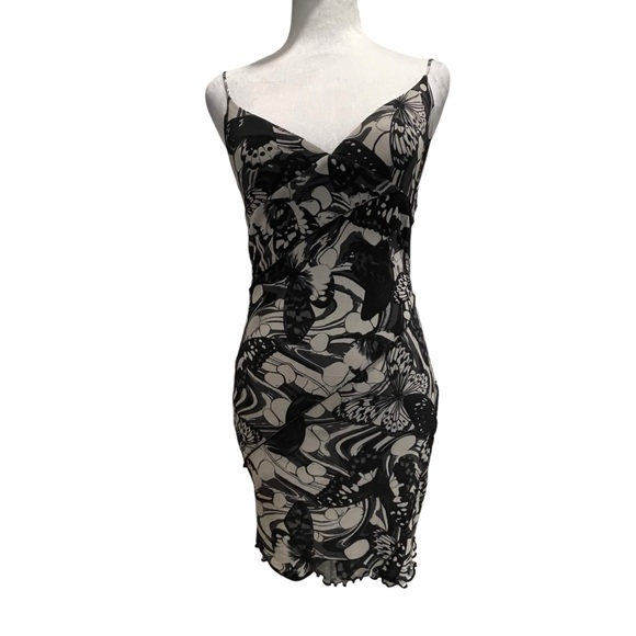 Garage Dresses & Skirts - GARAGE. Sz XS. Gray/Black Spaghetti Strap form fitting dress.